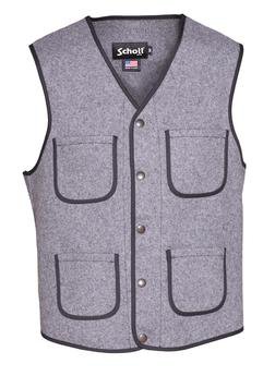745V - MEN'S WOOL PLAID VEST (Heather)